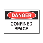 Danger Confined Space Sticker 7" x 10"