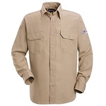 4.5 oz. Tan Long Sleeve Snap-Front Uniform FR Shirt