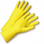 Economy 16mil 12" Flocklined Yellow Latex Glove