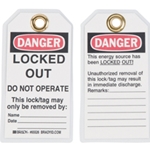HD Polyester Lockout Tag Red/Black/White 10/Pack