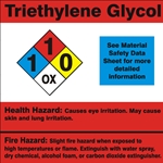 Triethylene NFPA Label