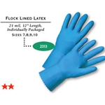 12" 21 mil Blue Latex Glove