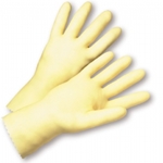 18 Mil Unlined Amber Latex Glove w/ Grip