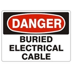 Danger Buried Electric Cable Sign