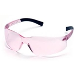Mini Ztek Pink Frame/Lens w/ Rubber Temple Safety Glass