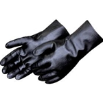 Black 14" PVC Smooth Gauntlet Cuff Glove