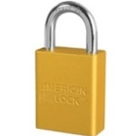 1" Keyed Different Yellow Lock w/Lockout Tag