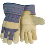 Patch Palm Grain Cowhide Leather Palm Gloves