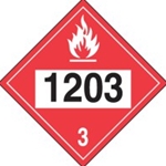 DOT Placard - 1203 Gasoline Sticker 10/ Pack