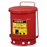 6 Gal Oily Waste Can w/ Foot Operated Cover Red