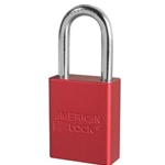 Red Aluminum Lock 1-1/2" Shackle KD