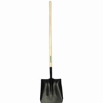 Steel Coal Shovels w/14-1/2" x 13-1/2" Square Point Blade & 48" Straight White Ash Handle
