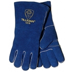 14" Blue Select Shoulder Split Cowhide Cotton/Foam Lined Standard Grade Stick Welders Gloves