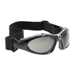 Fuselage Full Frame Safety Glasses with Black Frame, Foam Padding, Gray Lens and Anti-Scratch / FogLess 3Sixty Coating