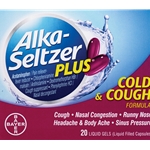 Alka-Seltzer Plus Cold and Cough Liquid Gels, 20CT