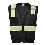 ENHANCED VISIBILITY MULTI POCKET MESH VEST - BLACK/LIME - Managers and Above