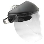 Heavy-duty faceshield headgear w/ 7" crown protector