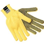 Kevlar gloves w/ PVC dots one side L