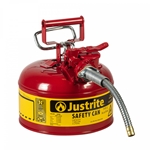 1-Gal. AccuFlow™ steel safety can w/ 5/8" hose Red