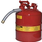 5-Gal. AccuFlow™ steel safety can w/ 5/8" hose Red