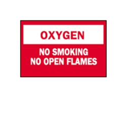 Oxygen: No Smoking/Open Flames 7" x 10"