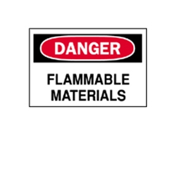 Danger: Flammable Materials Sticker 7" x 10"