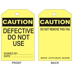 Caution Tag: Do Not Use 25/Pack