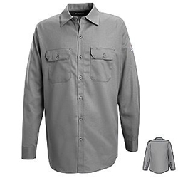 7 oz. Silver Gray Long Sleeve Work FR Shirt