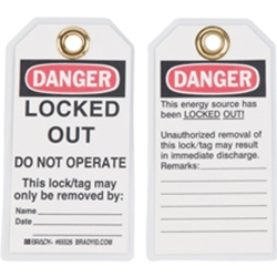 HD Polyester Lockout Tag Red/Black/White 10/Pack