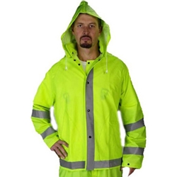 49" Lime Rain Coat