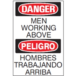Bilingual Danger: Men Working Sign