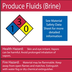 Brine NFPA Label