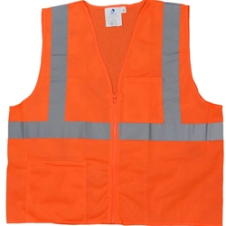Class 2 Orange Mesh Vest