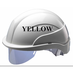 S10 Yellow Hard Hat w/ Retractable Visor