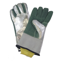 Aluminized Leather Wool Lined Glove