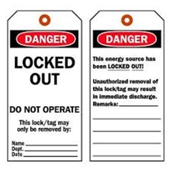 "Locked Out" Tags 25/Pack