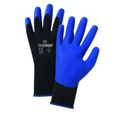 Blue PVC Palm/Black Nylon Gloves