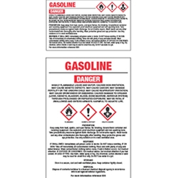 GHS Chemical Labels - Gasoline 2-1/4"h x 3-3/4"w
