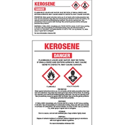 GHS Chemical Labels - Kerosene 2-1/4"h x 3-3/4"w