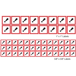 GHS Mini Pictogram Label Sheets - Harmful/Irritant