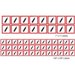 GHS Mini Pictogram Label Sheets - Compressed Gas