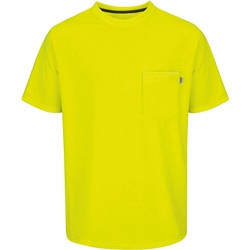 Men's Short Sleeve Solid Safety Tee Safety Yellow