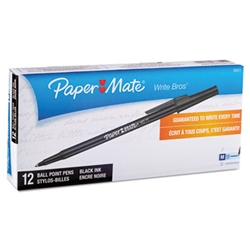 Paper Mate Ink Pen Black 12/Box