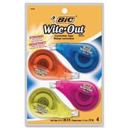 BIC Correction Tape 4/Pack