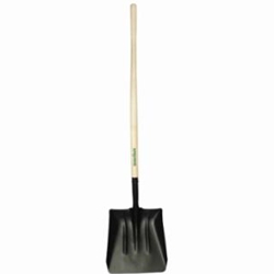 Steel Coal Shovels w/14-1/2" x 13-1/2" Square Point Blade & 48" Straight White Ash Handle