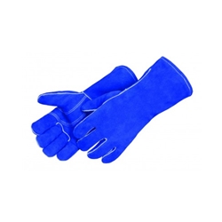 Blue Leather Welder Glove w/Reinforced Thumb & Palm X
