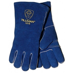 14" Blue Select Shoulder Split Cowhide Cotton/Foam Lined Standard Grade Stick Welders Gloves