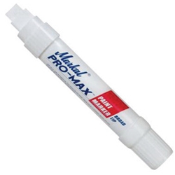 Markal® Pro-Max® White Jumbo Chisel Tip Paint Marker With Point Size Of 9/16"