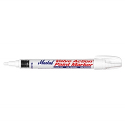 Markal 96820 Valve Action Liquid Paint Marker w/1/8" Bullet Tip White