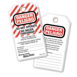 Do Not Operate Safety Tag, Spanish/English, Laminated